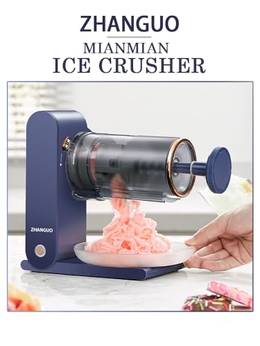 Shaved Ice Machine Electric Rechargeable Snow Cone,Kitchen Table-Top Ice Crusher for Slushies,can make Ice Cream,Smoothie,with 2 Silicone Ice Mold