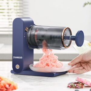 Shaved Ice Machine Electric Rechargeable Snow Cone,Kitchen Table-Top Ice Crusher for Slushies,can make Ice Cream,Smoothie,with 2 Silicone Ice Mold