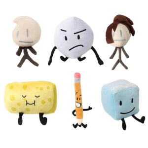 anime plush stuffed pillow: evil leaf/loser/lollipop/cake/stone/jelly game character throw pillow plushies cuddle figure soft cushion home sofa decoration 15-30cm(5.9-11.8in)