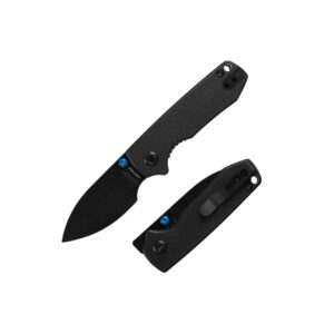 vosteed folding pocket knife for men: 2.34" small edc folding knife for men women gift cool lightweight front flipper pocket knife with clip sharp knife with g10 handle 14c28n blade - raccoon cub