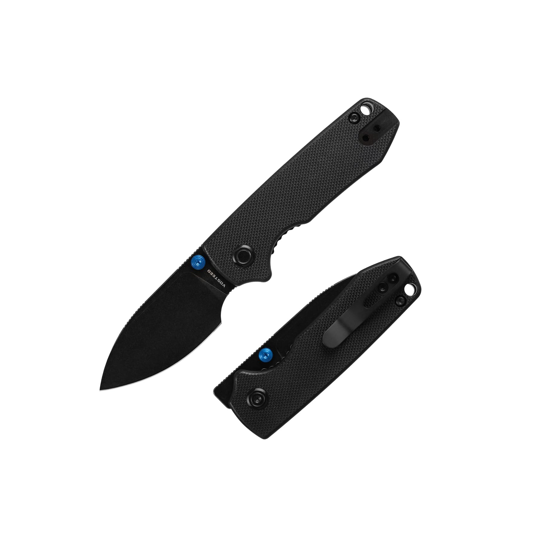 Vosteed Folding Pocket Knife for Men: 2.34" Small EDC Folding Knife for Men Women Gift Cool Lightweight Front Flipper Pocket Knife with Clip Sharp Knife with G10 Handle 14C28N Blade - Raccoon Cub