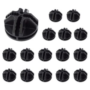 16 pieces cube connectors plastic storage cube connectors wire cube connectors plastic organizer for closet grid modular shelving connector diy shelves accessories cube storage unit for mesh (black)