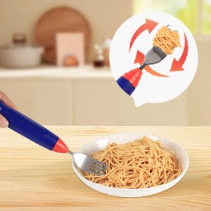 Electric Twirling Fork, Automatic Spinning Fork for Spaghetti Noodles, Gifts for Kid and Birthday Gifts (NY068 Blue N)