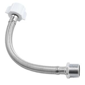 thu9090r 8 inch extension hose compatible with toto c110/e200/s300/s400 wash lets- 7/8 male connect to t adapter of bidet/diaper sprayer- 7/8 female connect ballcock pipe of toilet tank