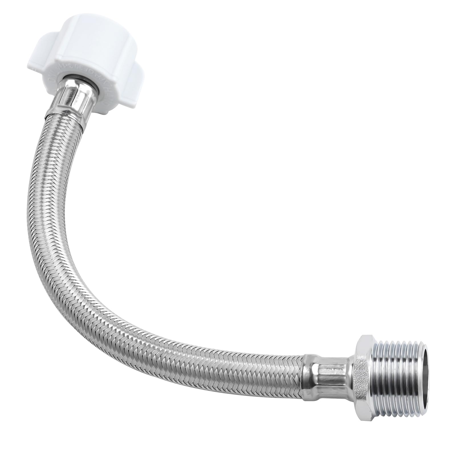 THU9090R 8 Inch Extension Hose Compatible with TOTO C110/E200/S300/S400 Wash Lets- 7/8 Male Connect to T adapter of Bidet/Diaper sprayer- 7/8 Female Connect Ballcock Pipe of Toilet Tank