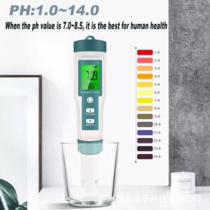 Generic PH Meter Digital Water Quality Tester - 7 in 1 Water Salinity Testing Kit with PH Temp EC TDS ORP S.G. and Salt - High Accuracy Water Test Equipment for Aquarium and Swimming Pool, WT367