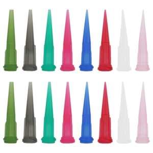 heyous 80pcs plastic conical needle blunt tip liquid dispenser needle syringe tip dispensing filling needle with 8 mixed size for ink or oil filling processes