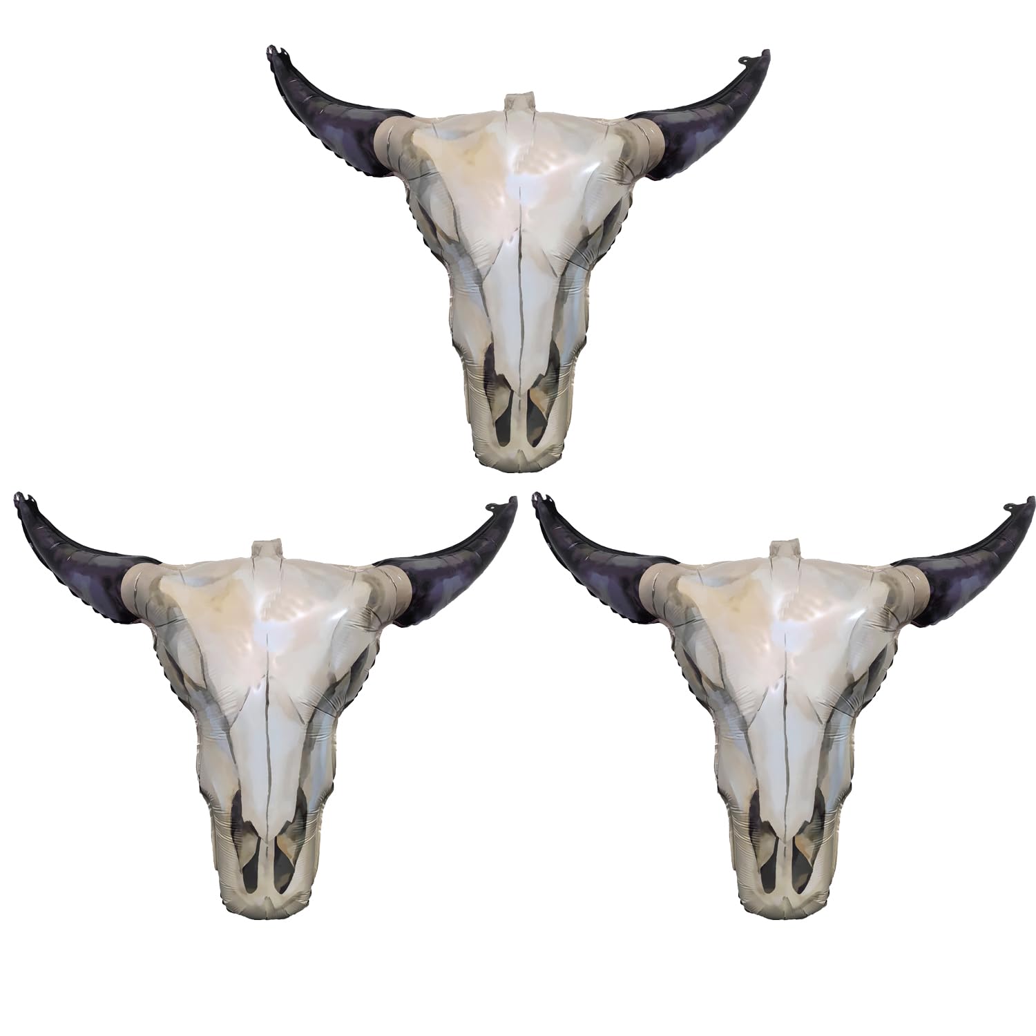 Lidmada 3Pack Western Long Horn Cow Party Balloons, Cowboy Longhorn Aluminium Foil Balloon for Party Wall Cowgirl Decorations Last Rodeo Bachelorette Party Supplies