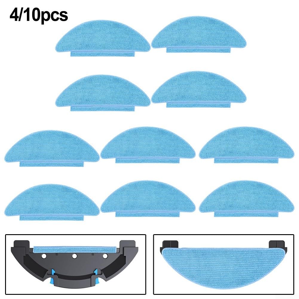 4/10pcs Replacement Vacuum Mop Cloth for PADS for Tikom L9000, for Lubluelu SL60D,for L-6 Nex,Washable Mop Pad Robot Sweeper Accessories(10 PACK)