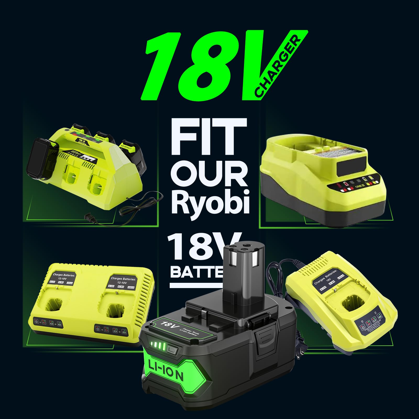 NEW Upgraded 7.0Ah Battery for Ryobi 18V Battery Lithium-ion Battery for Ryobi 18V ONEPLUS Battery P102 P108 P189 P190 P197 P100 P107 for 18V Ryobi Battery Replacement Cordless Tool Battery 2PACK