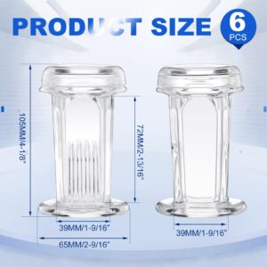 Sieral 6 Pieces Staining Jar 5 Slides Capacity Staining Tank 60 ml Glass Jar with Lid for Lab Microscope Supplies