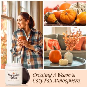 LUMELOOM Fall Candles, Pumpkin Candle -9oz Aromatherapy Pumpkin Scented Soy Wax Candle-Autumn Candle, Pumpkin Spice Candle for Home, Candles Fall Scents, Hello Fall Candle Gifts for Women Fall Decor