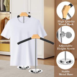 Shirt Display Stand 1 Pack T Shirt Display Stand For Vendors 18.1-31 Inch Height Adjustable Shirt Rack Shoulder Stand Clothing Display Stand Portable Hanger Rack for Steaming Dress Garment