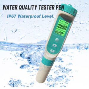 Generic PH Meter Digital Water Quality Tester - 7 in 1 Water Salinity Testing Kit with PH Temp EC TDS ORP S.G. and Salt - High Accuracy Water Test Equipment for Aquarium and Swimming Pool, WT367