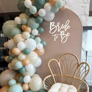 MASTRON Bride to Be Sign - White Felt Letters Bridal Shower Sign for Backdrop Bride to Be Sign Letters for Balloon Arch Photo Props Bachelorette Engagement Wedding