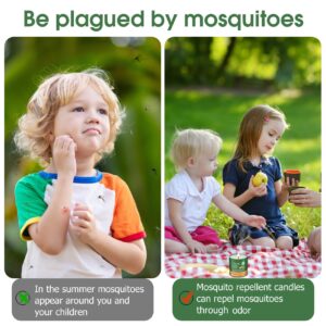 Dwcom 2 Pack Mosquito Repellent Outdoor Patio, DEET Free, 8oz Citronella Candles Outdoor, Bug Candles Repellent Outdoor, Mosquito Candle Indoor