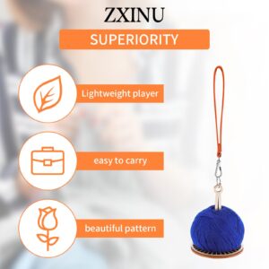 ZXINU Portable Wrist Yarn Holder, Wrist Yarn Holder for Crocheting, Leather Wristband Design Detachable Hand Knitting Auxiliary Tool for Craft Lovers (Orange)