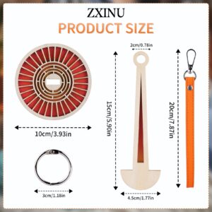 ZXINU Portable Wrist Yarn Holder, Wrist Yarn Holder for Crocheting, Leather Wristband Design Detachable Hand Knitting Auxiliary Tool for Craft Lovers (Orange)