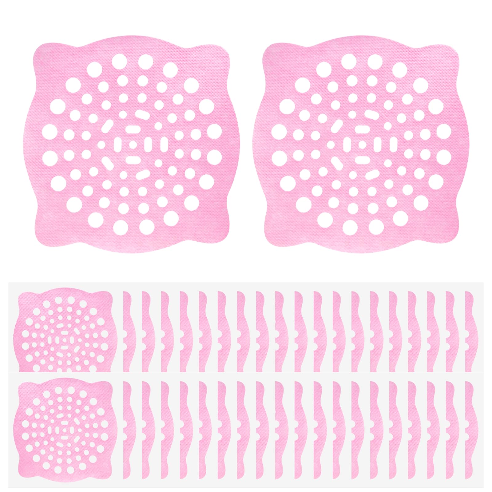 40PCS Disposable Shower Drain Hair Catcher,Large floor drain sticker,Shower Drain Mesh Sticker,Suitable for wash basin, kitchen sink, bathroom floor drain, bathtub(5.9" X 5.9")