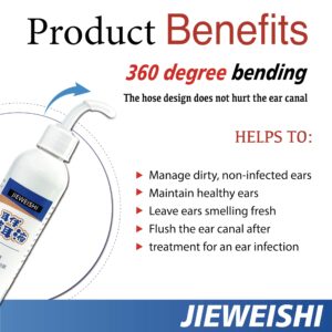 JIEWEISHI PET Ear Cleaner Soothe Itchy & Inflamed Ear Infection Treatment Solution Otic Advanced Ear Cleanser for Dogs & Cats