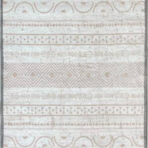 FAIOKAVER Geometric Washable Boho 5'x7' Area Rug - Non Slip, Foldable Indoor Carpet for Living Room, Bedroom, Kitchen-Easy to Clean, Durable and Stylish,Beige