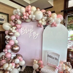 MASTRON Bride to Be Sign - White Felt Letters Bridal Shower Sign for Backdrop Bride to Be Sign Letters for Balloon Arch Photo Props Bachelorette Engagement Wedding