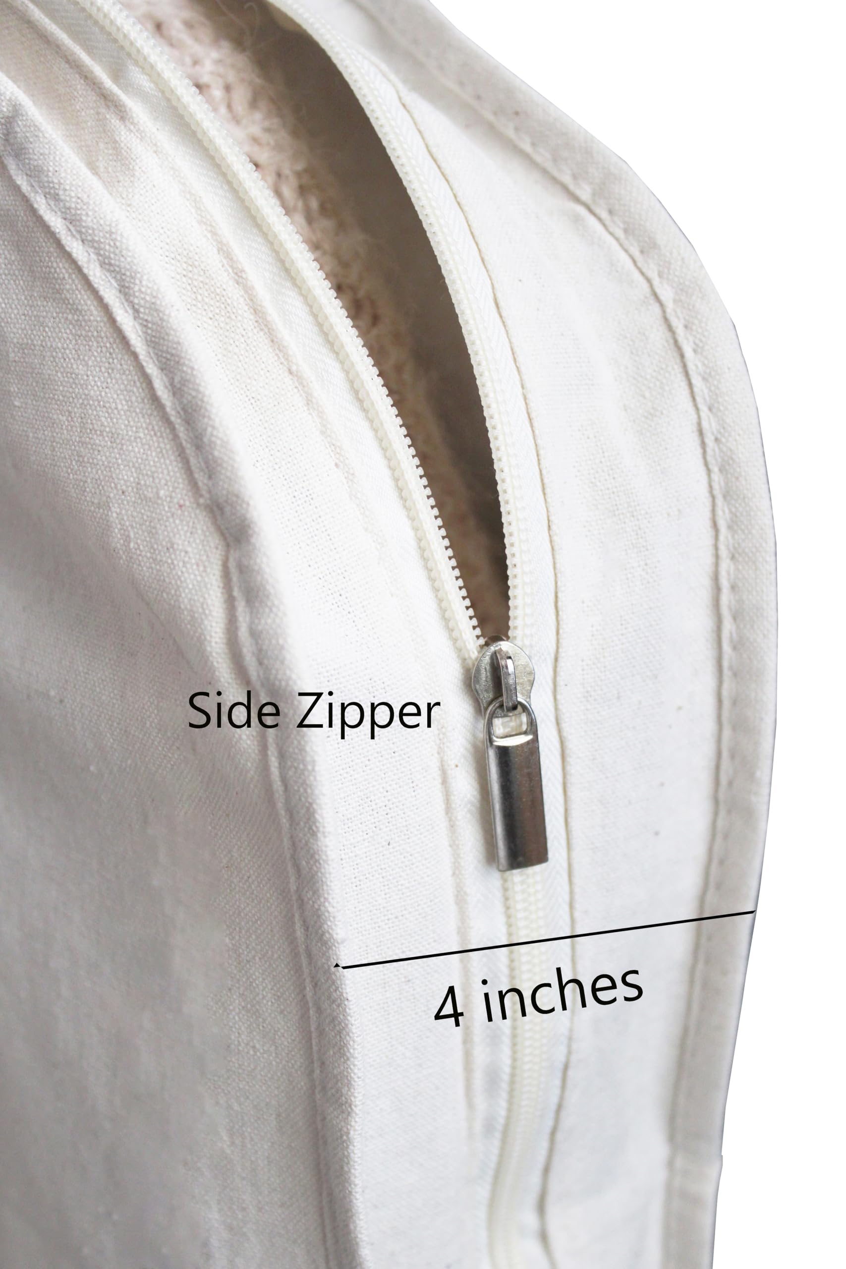 100% cotton canvas garment bags for closet storage and travel 4" Gussets bags with Side Zipper for clothes,coats,jackets,shirts,dresses garment cover for hanging clothes storage (24 * 60 * 4")