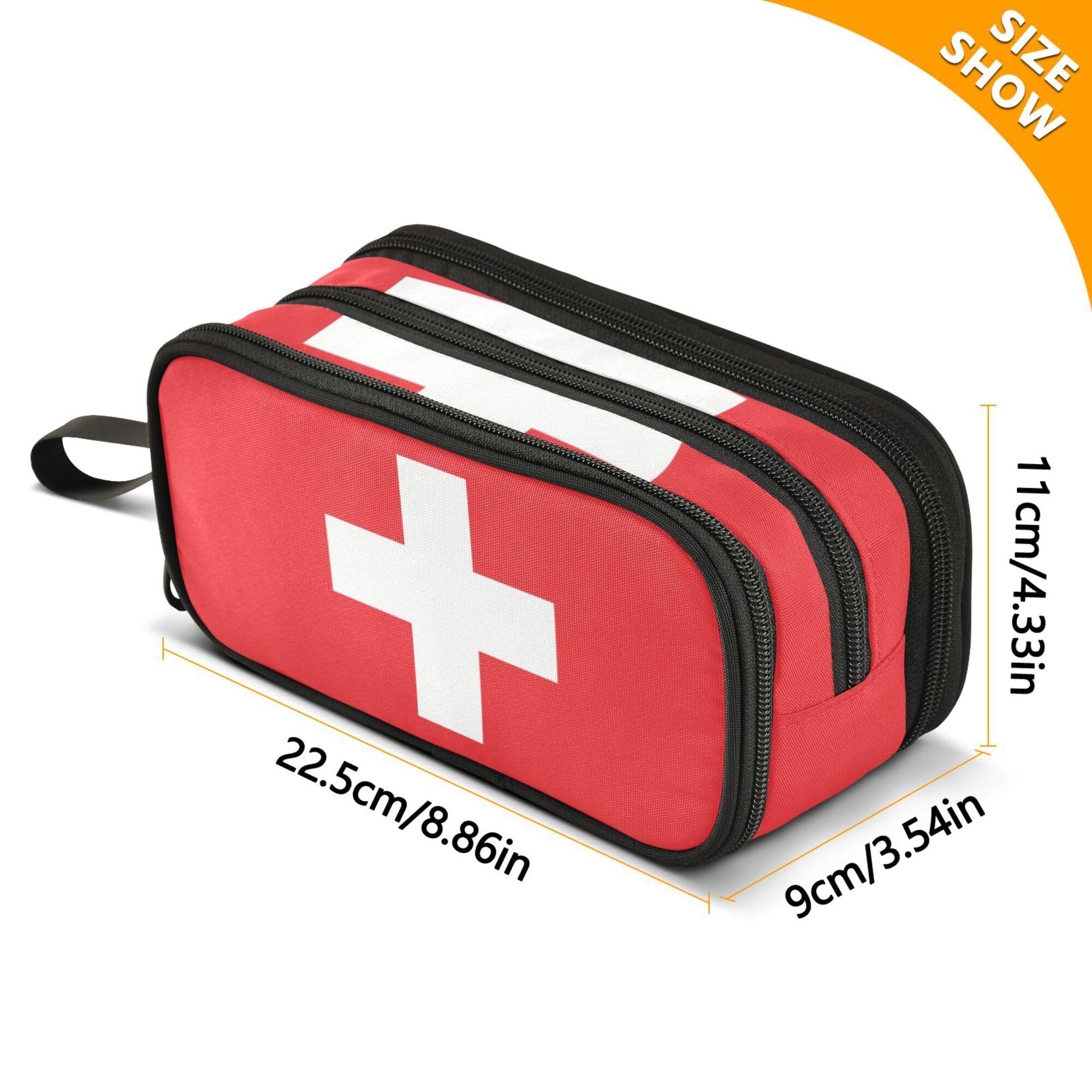 Fisyme Switzerland Flag Pencil Case Large Capacity Pen Box Makeup Pouch Holder Organizer Stationery Bag for School Office College Traval