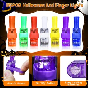 35 Pack Halloween Party Favors Finger Lights,Halloween Light Up Toys Bulk Glow Halloween Goodie Bag Fillers Supplies Non Candy Treats Basket Stuffers Classroom Prizes Gift for Kids Trick or Treat