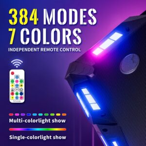 Gamtimer Gaming Desk with LED Lights,55 inch Carbon Fiber Surface RGB Gaming Computer Table, 384 Color Mode with Remote Control, Cup Holder and Headphone Hook - Black