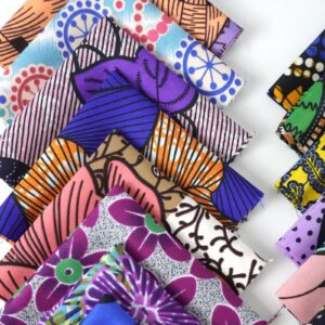 Gnognauq 40 Pieces African Cotton Fabric Quilting Fabric Squares Bundles African Wax Fabric for DIY Sewing Clothes Accessories, 25 x 25 cm