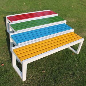 DJJYCTNM Outdoor Garden Bench, Outdoor Benches Weatherproof, Metal Park Bench Patio Benches Front Porch Outdoor Furniture for Patio, Park, Lawn, Yard(Yellow,180x40x45cm/71x16x18in)