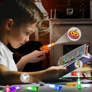 35 Pack Halloween Party Favors Finger Lights,Halloween Light Up Toys Bulk Glow Halloween Goodie Bag Fillers Supplies Non Candy Treats Basket Stuffers Classroom Prizes Gift for Kids Trick or Treat