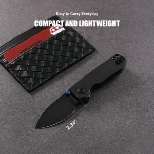 Vosteed Folding Pocket Knife for Men: 2.34" Small EDC Folding Knife for Men Women Gift Cool Lightweight Front Flipper Pocket Knife with Clip Sharp Knife with G10 Handle 14C28N Blade - Raccoon Cub