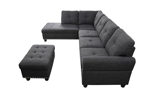 Devion Furniture Lorenzo Sofas, Dark Gray