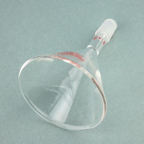 stonylab Borosilicate Glass Powder Funnel, Short Neck, 14/20 Joint Size, 75 mm Diameter