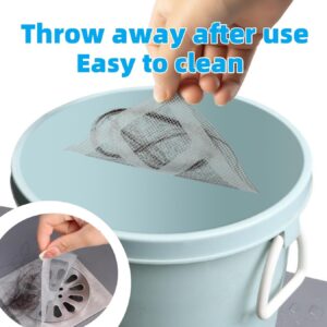 Disposable Hair Drain Stickers, Drain Mesh Strainer for Bathroom Laundry Bathtub Kitchen,for Human & Pet(50pcs)