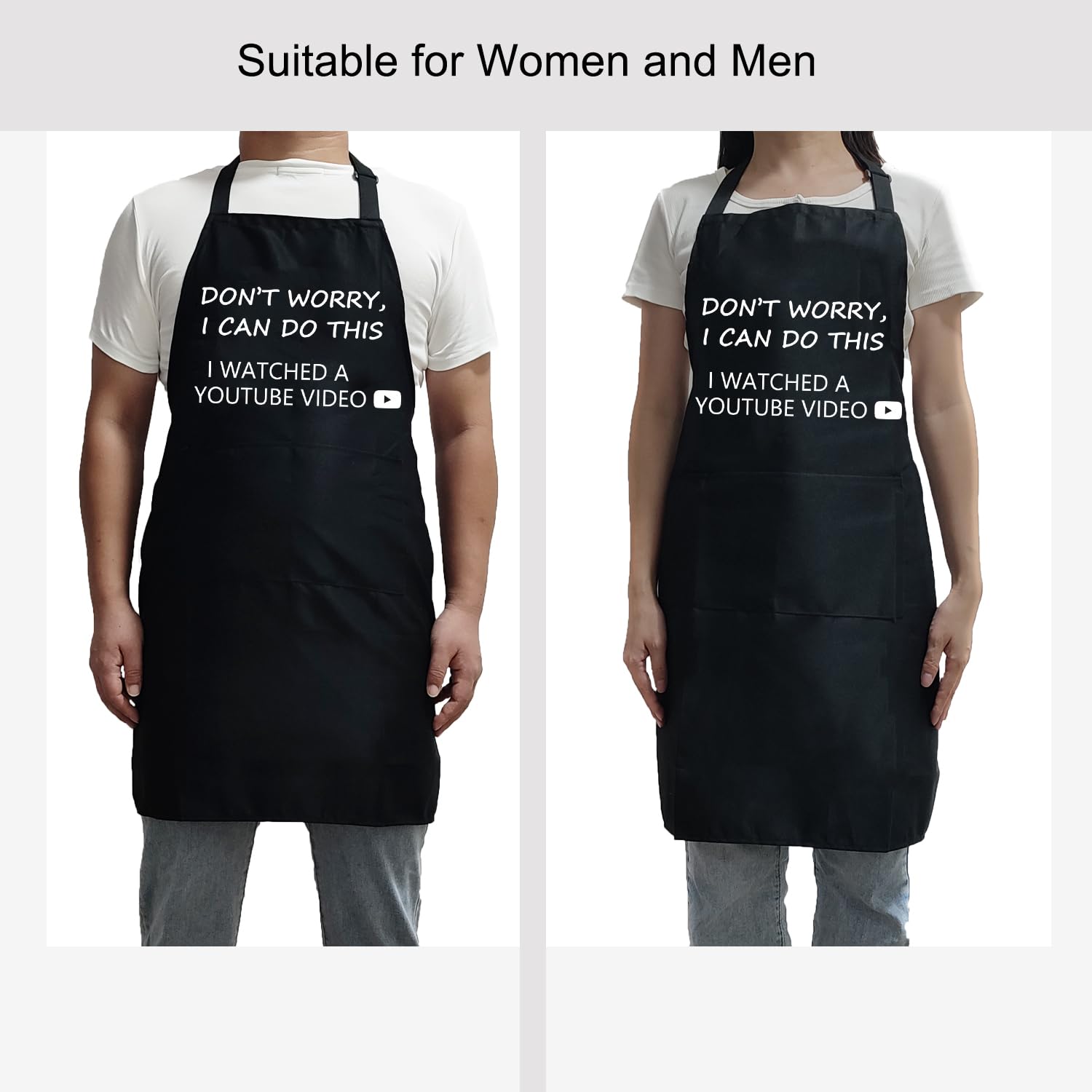 HKOMERE Christmas Gifts for Men and Women, Gifts for Mom, Gifts for Dad, Husband, Boyfriend, Brother, Wife, Girlfriend, Unique Birthday Gifts, Humor Apron for Friends Kitchen Chef Aprons Baking Gifts