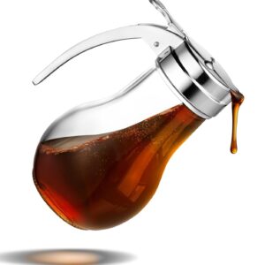 Syrup Dispenser, Honey Dispenser, Honey Container, Glass Syrup Bottle, Glass Honey Dispenser No Drip, Maple Syrup Dispenser, Glass Syrup Dispenser - 14 oz