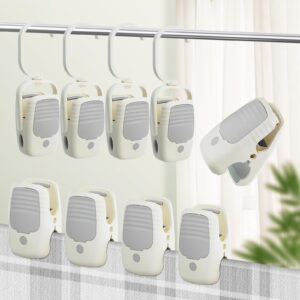 vinbee 9 pcs laundry hooks with clips super strong plastic home travel swivel hanging hanger closet organizer for home and travel, clothespins clip hangers for pants hats socks gloves