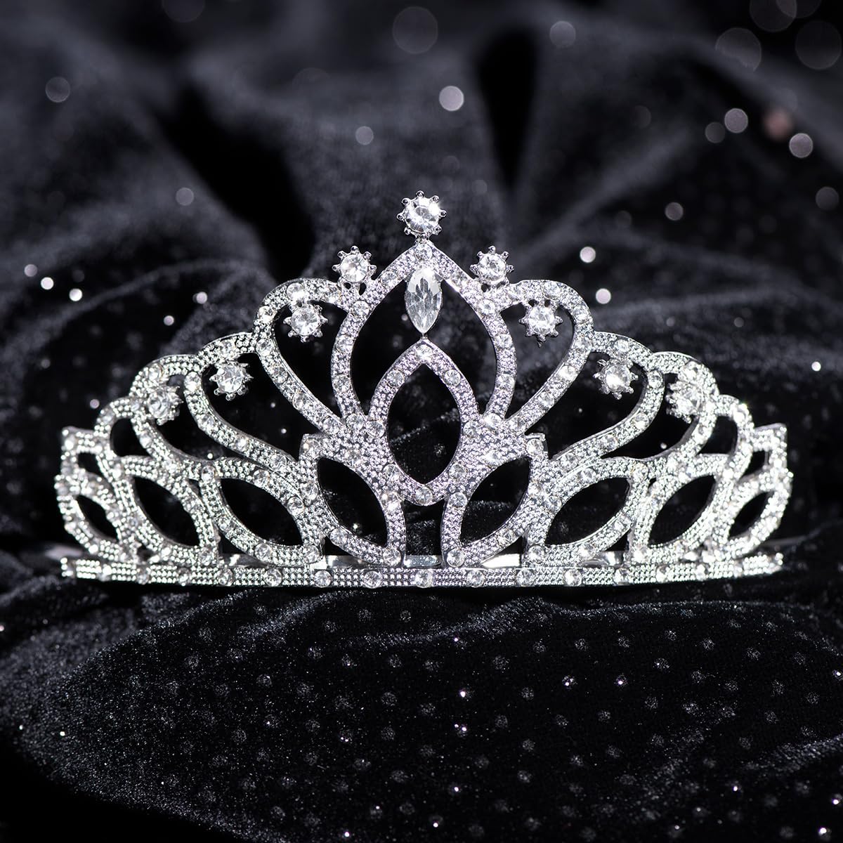 Taylor Molded Tiara, 2.5 Inches, Woman's Crown, Prom Tiara, Homecoming, Silver Wedding Tiaras and Crowns for Women, Bride Royal Queen Headband, Princess, Quinceanera, Headpieces for Birthday