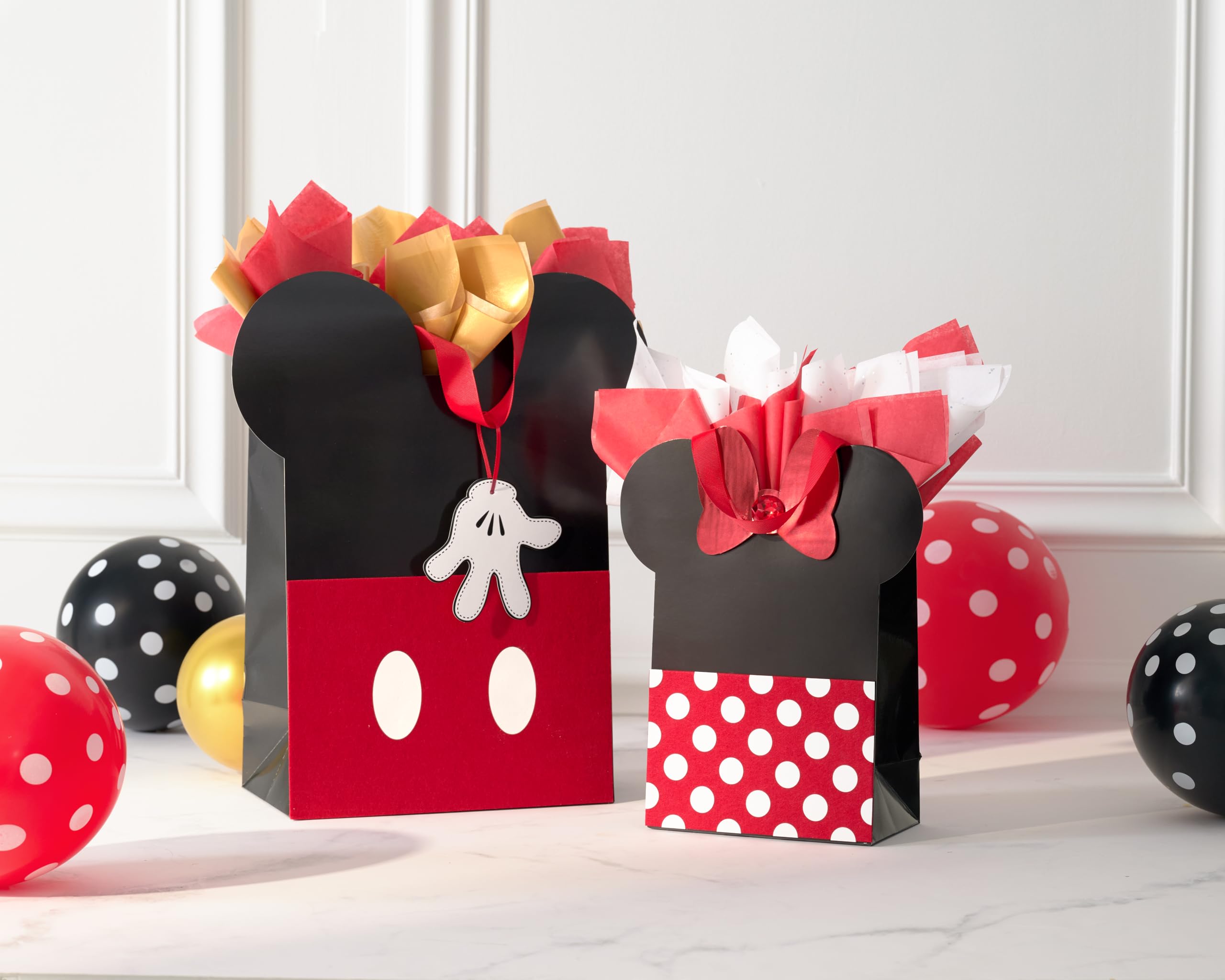 Papyrus 9" Medium Disney Gift Bag (Minnie Mouse Ears) for Birthdays, Weddings, Anniversaries and All Occasions (1 Bag)