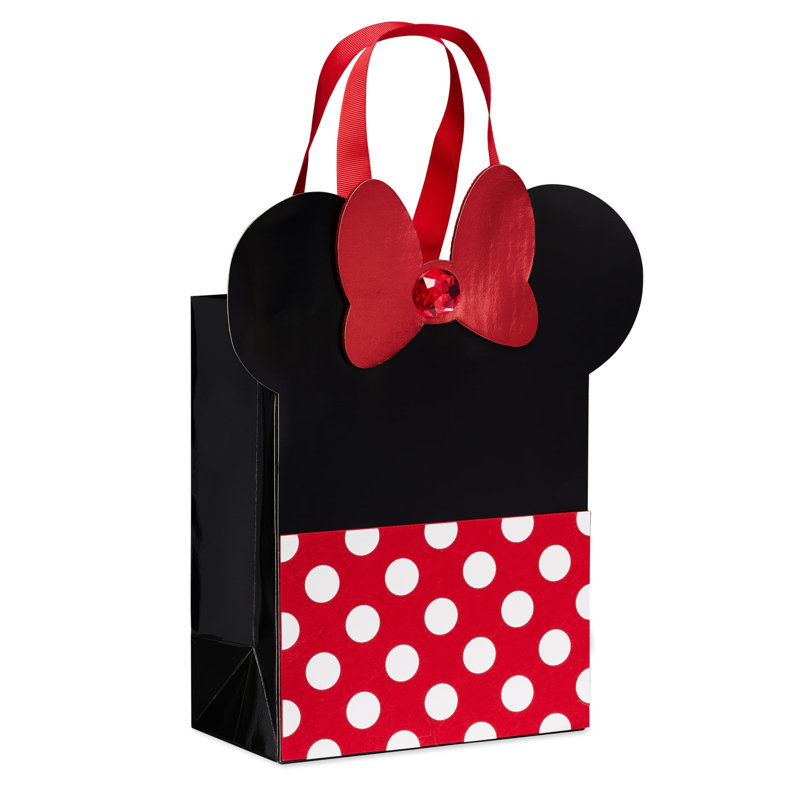 Papyrus 9" Medium Disney Gift Bag (Minnie Mouse Ears) for Birthdays, Weddings, Anniversaries and All Occasions (1 Bag)