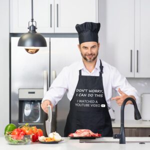 HKOMERE Christmas Gifts for Men and Women, Gifts for Mom, Gifts for Dad, Husband, Boyfriend, Brother, Wife, Girlfriend, Unique Birthday Gifts, Humor Apron for Friends Kitchen Chef Aprons Baking Gifts