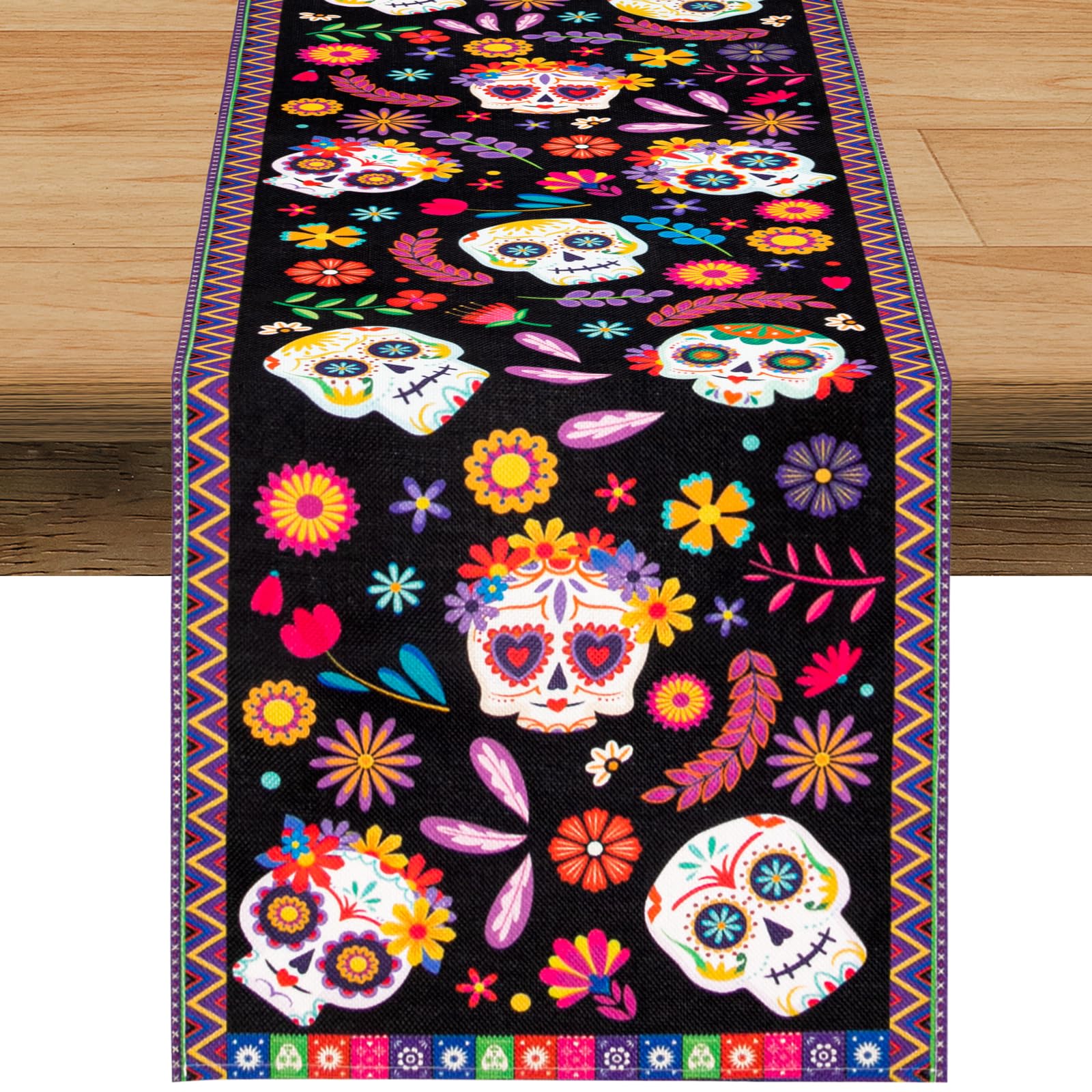 Dia De Los Muertos/Day of The Dead Decorations for Alter Table Runner Mexican Ofrenda Party Decor