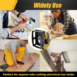 Upgrade 1 Pcs Square Slot Cutter Compatible for Dewalt 20V & Milwukee M18 Oscillating Multi-Tool to Cut-in Single Gang Wall Boxes,Outlet Cutter for Drywall,Efficient Carving Tool,Square-Shaped,Black