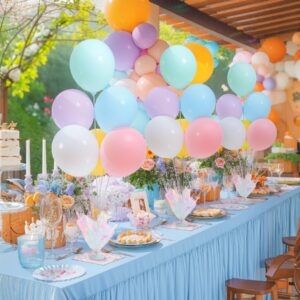 Pastel Rainbow Balloon Centerpieces for Tables, Christmas Balloons Birthday Party Table Centerpieces Wedding Baby Shower Centerpiece Decoration Balloon Column Stand Kit Graduation Table Decorations