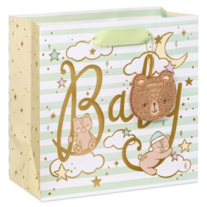 papyrus 8.5" medium gift bag (celestial baby bears) for baby showers and all occasions (1 bag)