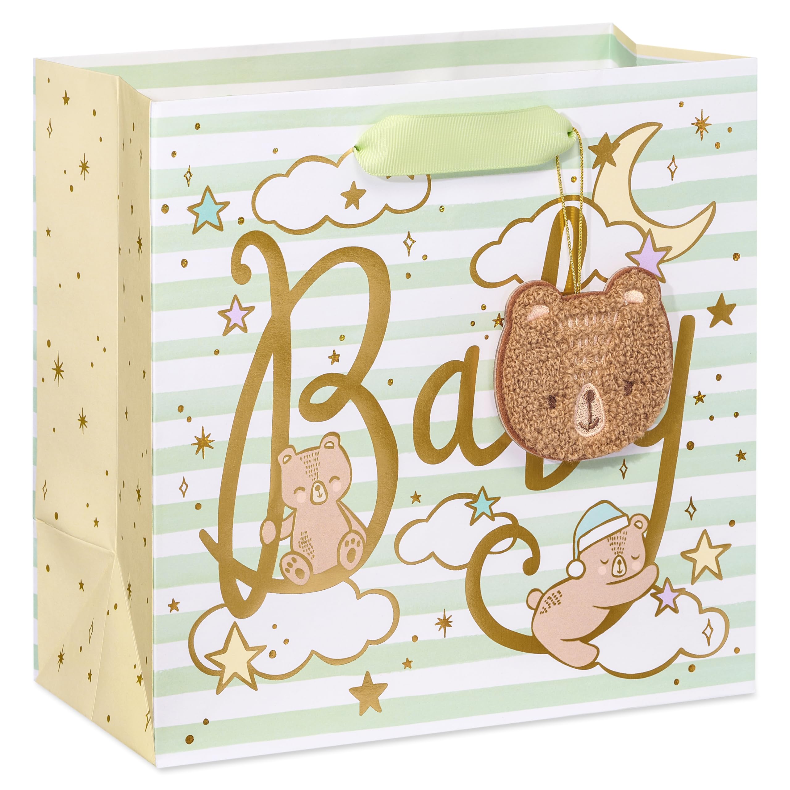 Papyrus 8.5" Medium Gift Bag (Celestial Baby Bears) for Baby Showers and All Occasions (1 Bag)