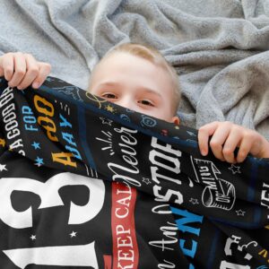 Turelos 13 Year Old Boy Gifts, 13th Birthday Gifts for Boys Blanket, Coolest Gifts for 13 Year Old Boy, 13 Year Old Boy Birthday Gift Ideas, Birthday Gifts for 13 Year Old Boys Throw Blanket 60x50in